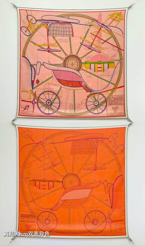 Hermes silk Scarf 90X90cm E35 (7)