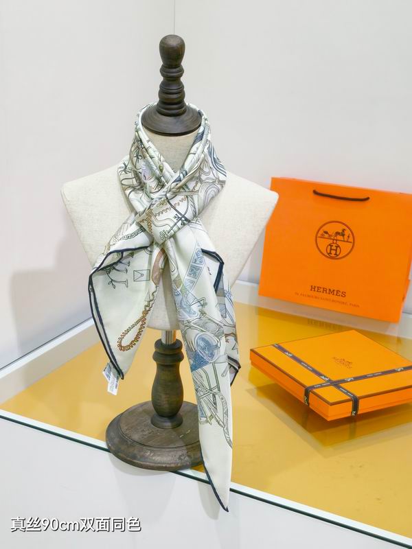 Hermes silk Scarf 90X90cm E40 (11)