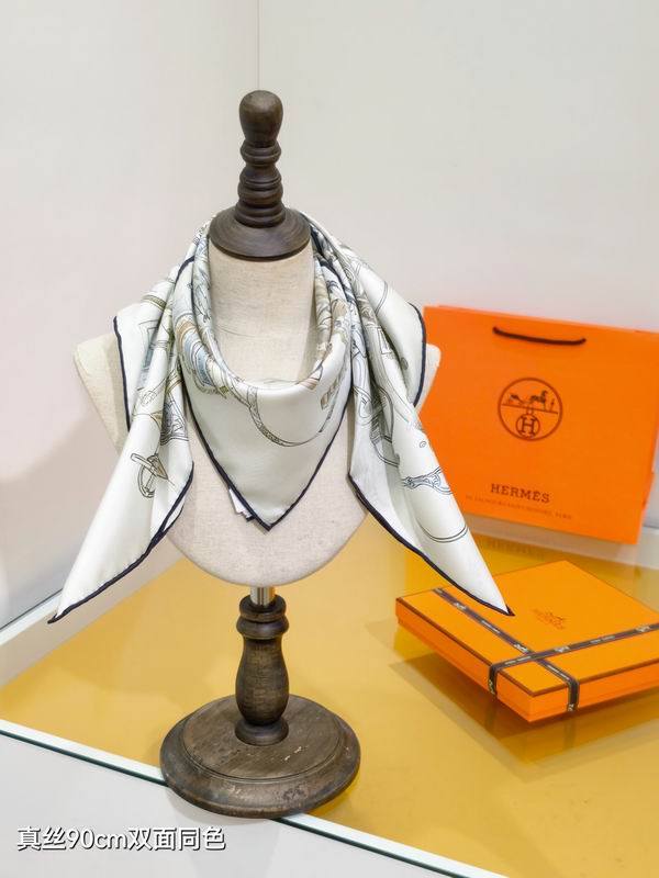 Hermes silk Scarf 90X90cm E40 (12)