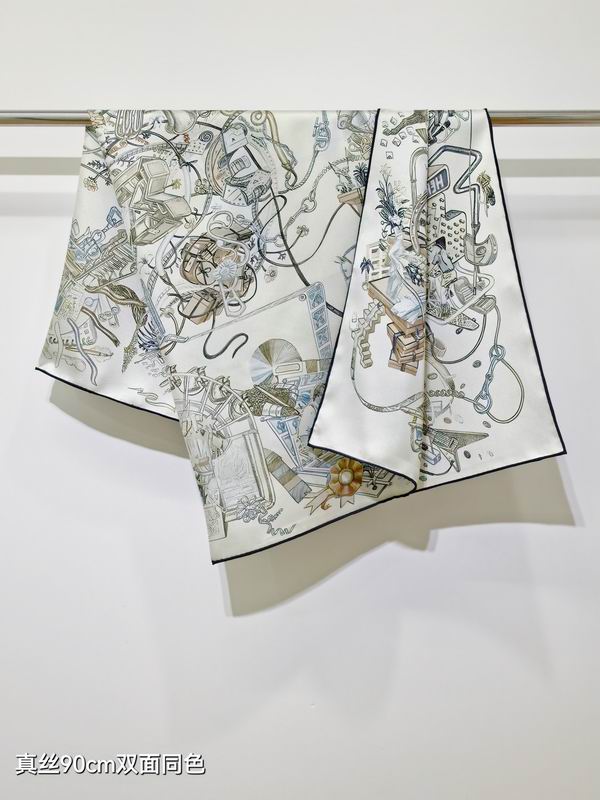 Hermes silk Scarf 90X90cm E40 (13)