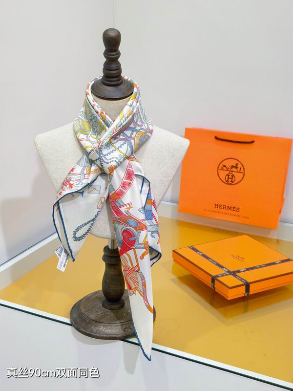 Hermes silk Scarf 90X90cm E40 (20)