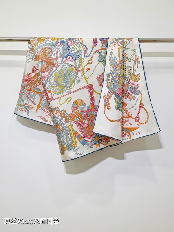 Hermes silk Scarf 90X90cm E40 (22)