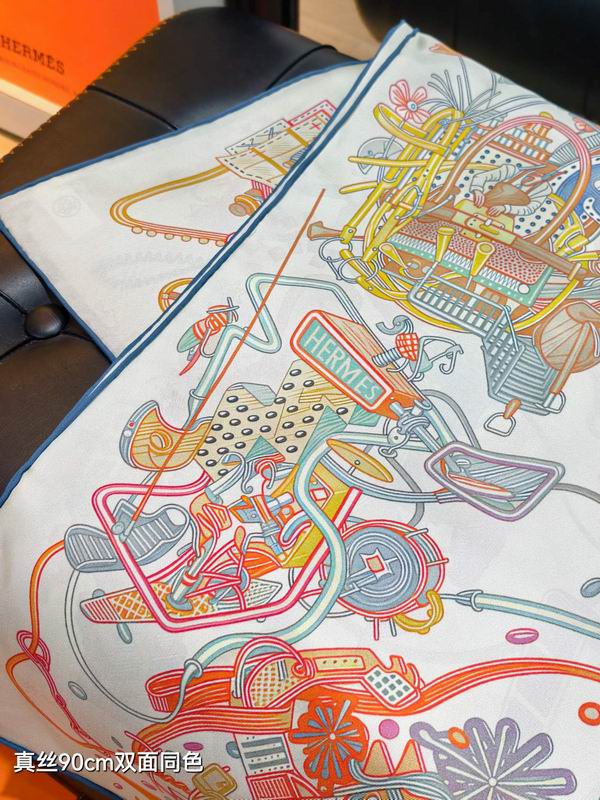 Hermes silk Scarf 90X90cm E40 (24)