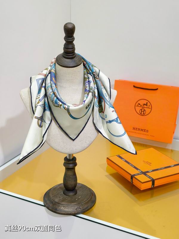 Hermes silk Scarf 90X90cm E40 (3)