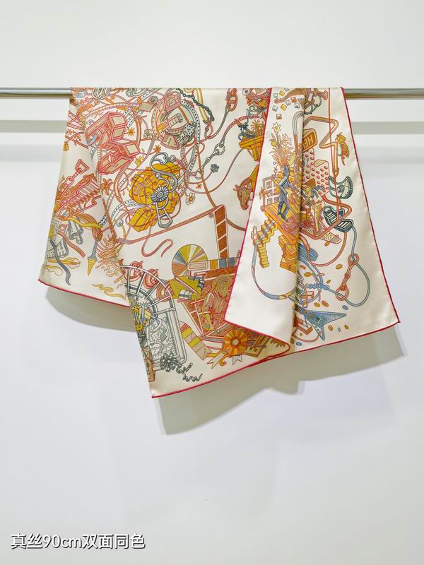 Hermes silk Scarf 90X90cm E40 (31)