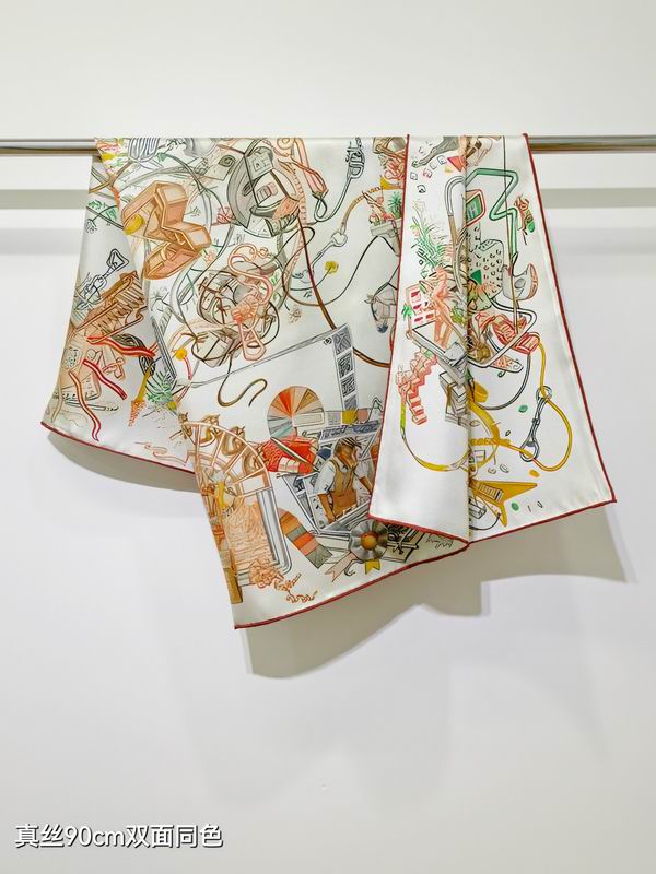 Hermes silk Scarf 90X90cm E40 (37)