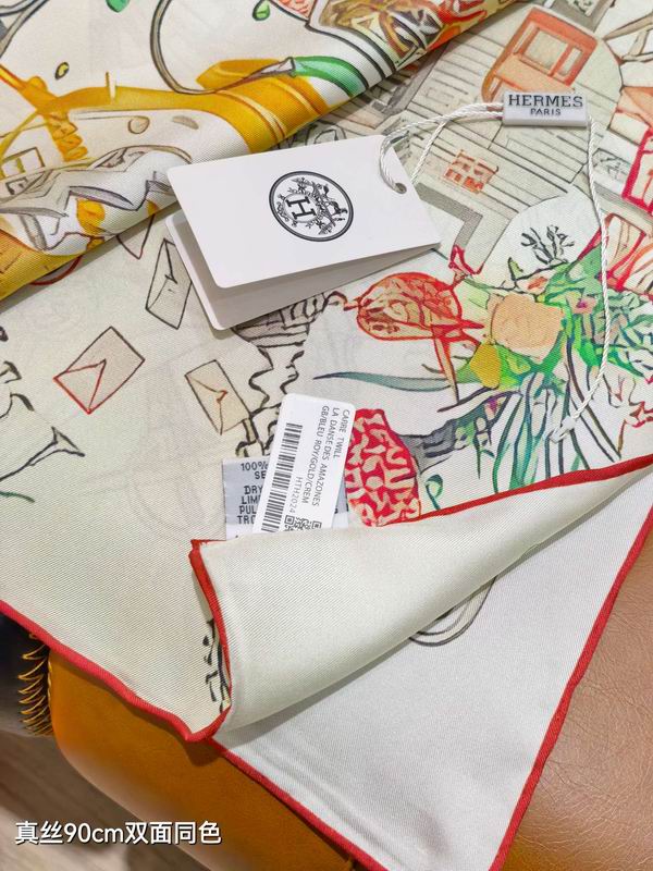 Hermes silk Scarf 90X90cm E40 (38)