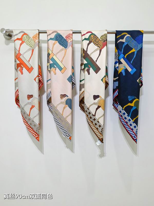 Hermes silk scarf 90X90cm E090138 (10)