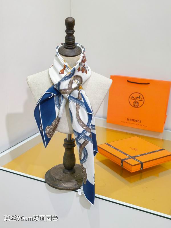 Hermes silk scarf 90X90cm E34 (2)