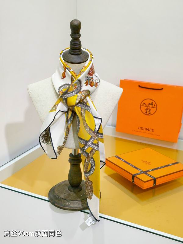 Hermes silk scarf 90X90cm E34 (30)