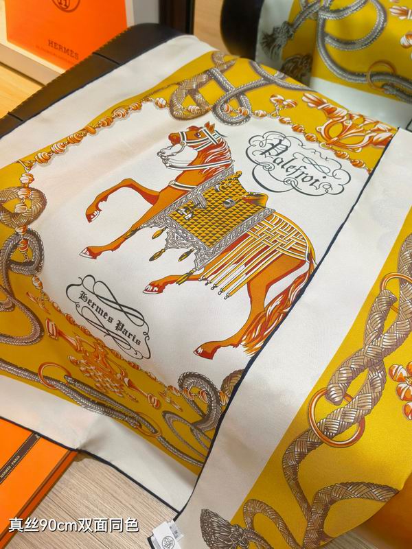 Hermes silk scarf 90X90cm E34 (34)