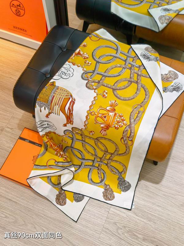 Hermes silk scarf 90X90cm E34 (35)