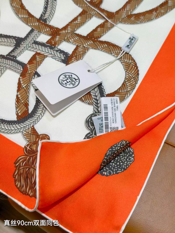 Hermes silk scarf 90X90cm E34 (41)