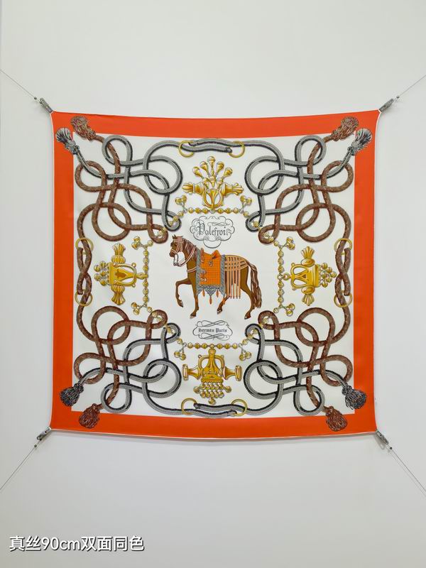 Hermes silk scarf 90X90cm E34 (45)