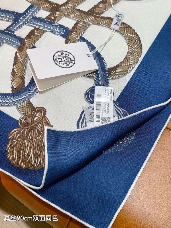 Hermes silk scarf 90X90cm E34 (5)