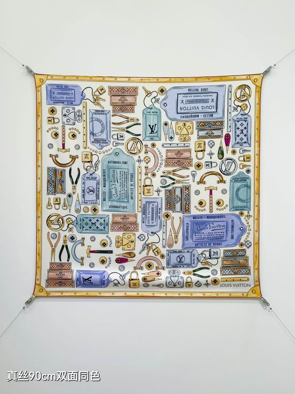 LV  silk scarf 90X90cm E01 (19)