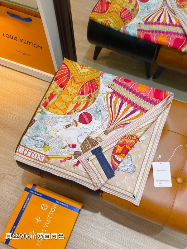 LV silk Scarf 90X90cm E03 (19)