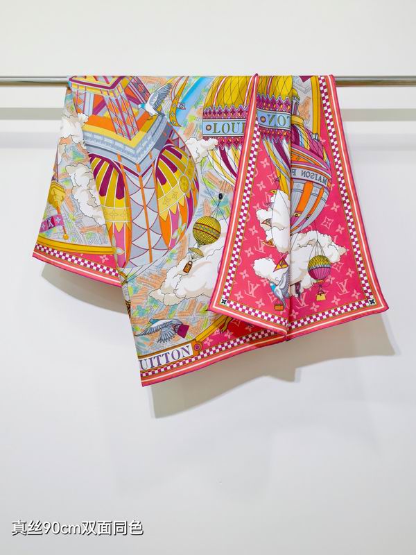 LV silk Scarf 90X90cm E03 (26)