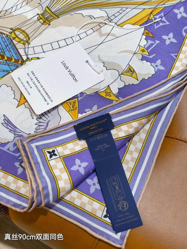 LV silk Scarf 90X90cm E03 (6)