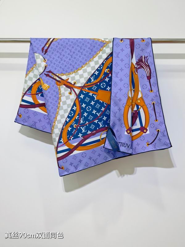 LV silk Scarf 90X90cm E06 (12)
