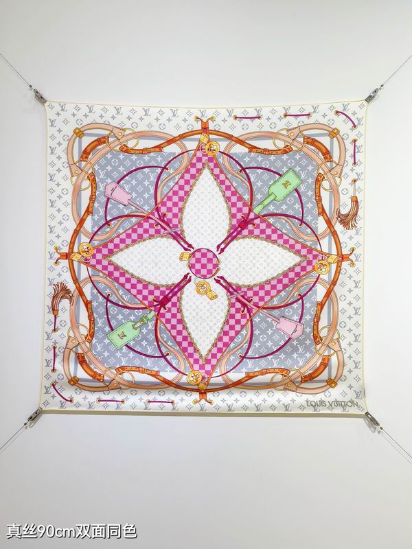 LV silk Scarf 90X90cm E06 (27)