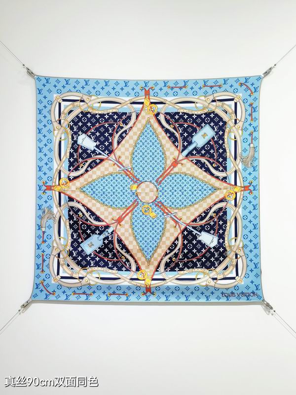 LV silk Scarf 90X90cm E06 (38)