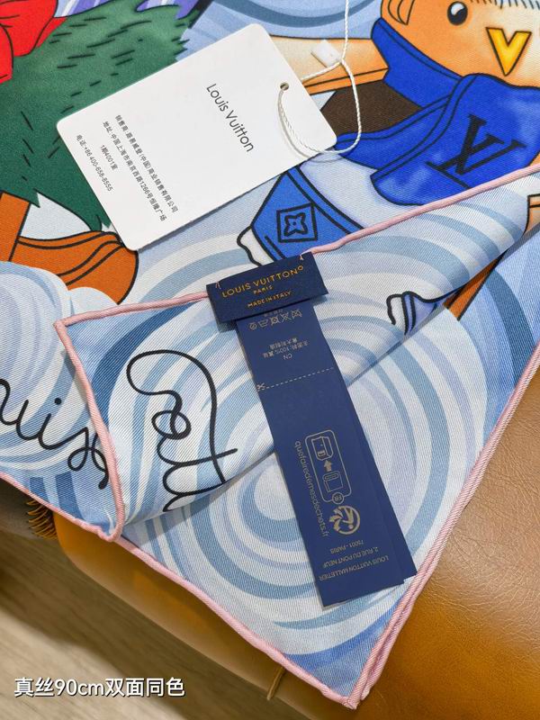 LV silk Scarf 90X90cm E18 (3)