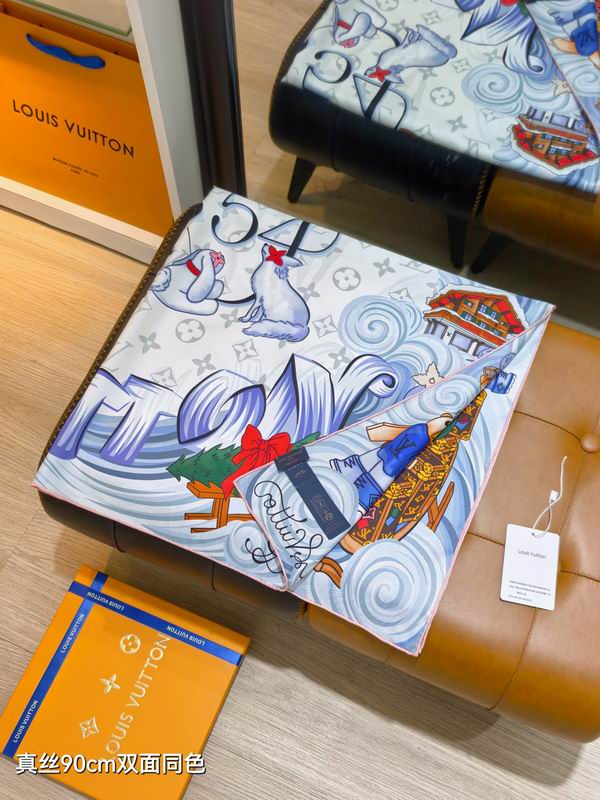 LV silk Scarf 90X90cm E18 (6)