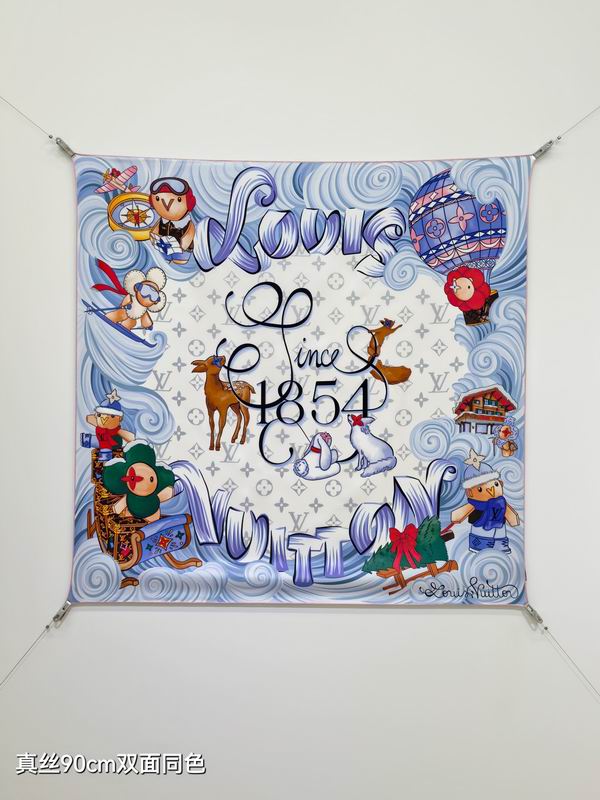 LV silk Scarf 90X90cm E18 (7)