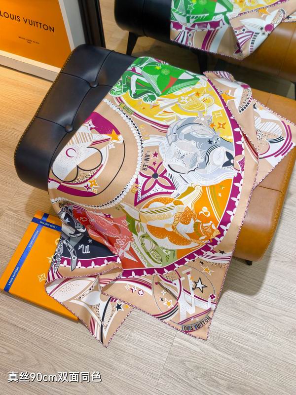 LV silk Scarf 90X90cm E19 (4)