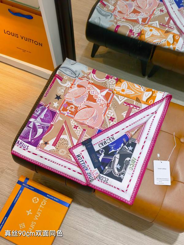LV silk scarf 90X90cm E11 (6)