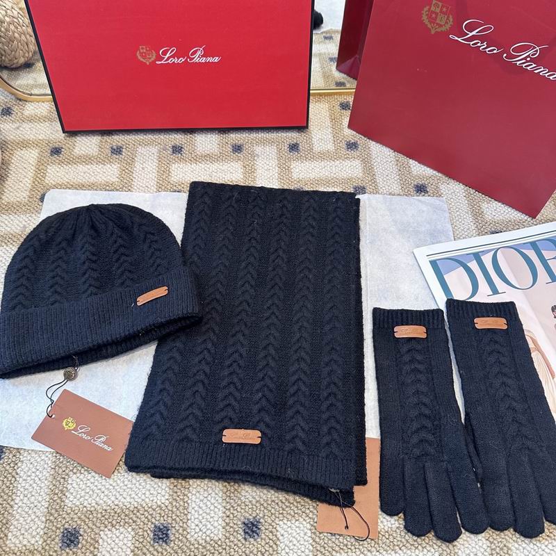 Loro Piana scarf hat gloves (303)