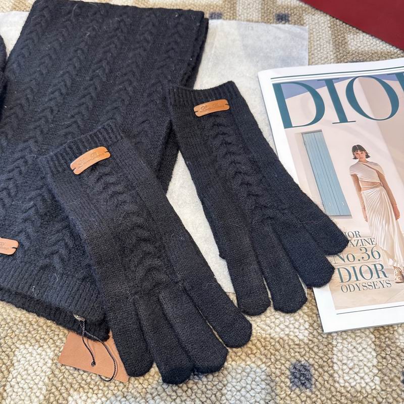 Loro Piana scarf hat gloves (308)