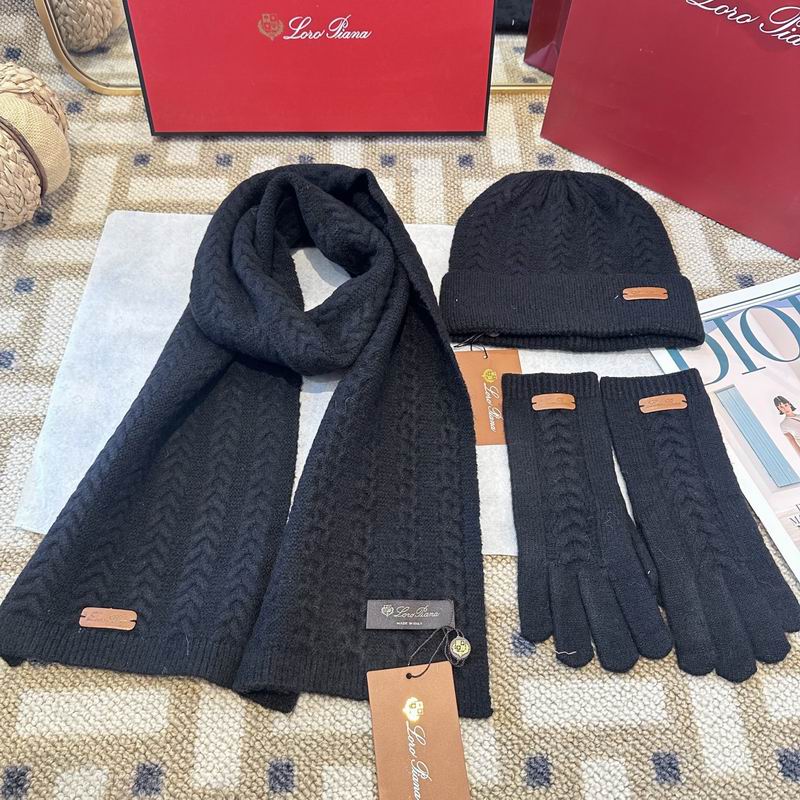 Loro Piana scarf hat gloves (309)