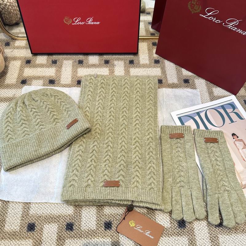 Loro Piana scarf hat gloves (313)