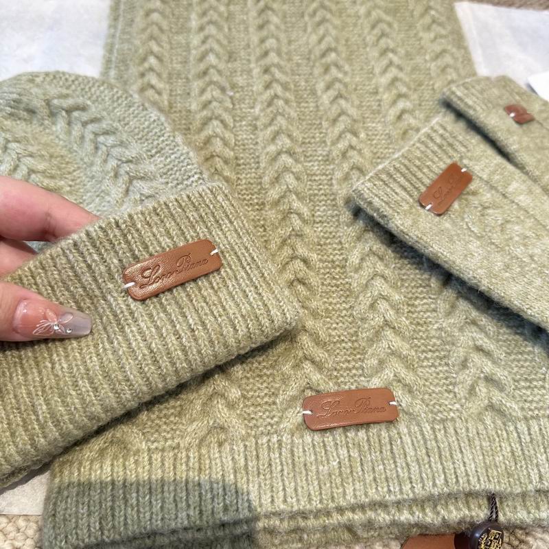 Loro Piana scarf hat gloves (316)