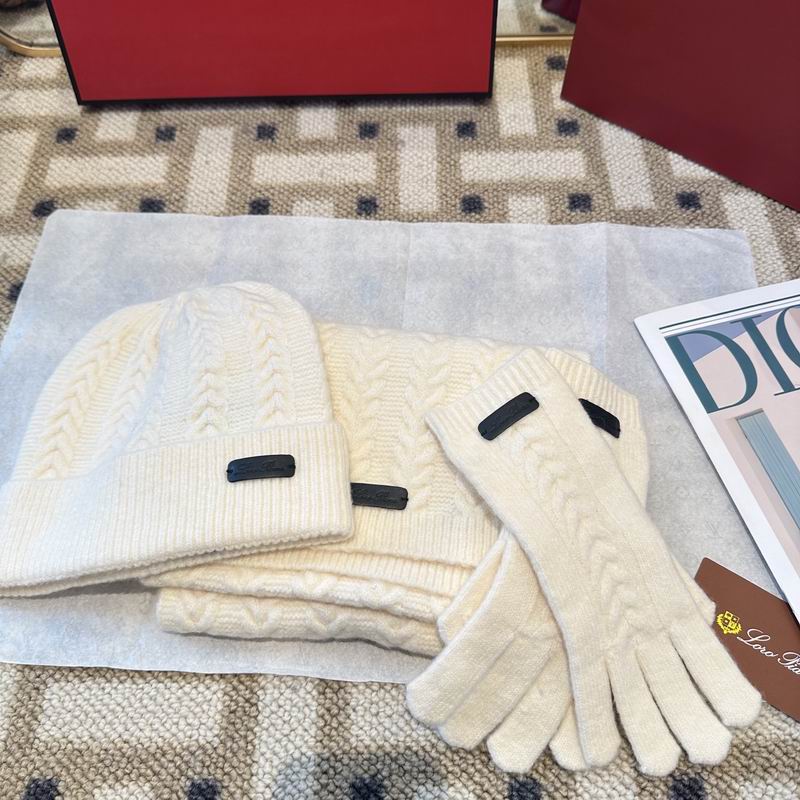 Loro Piana scarf hat gloves (321)