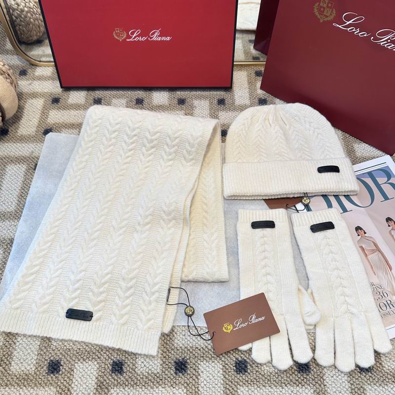 Loro Piana scarf hat gloves (327)