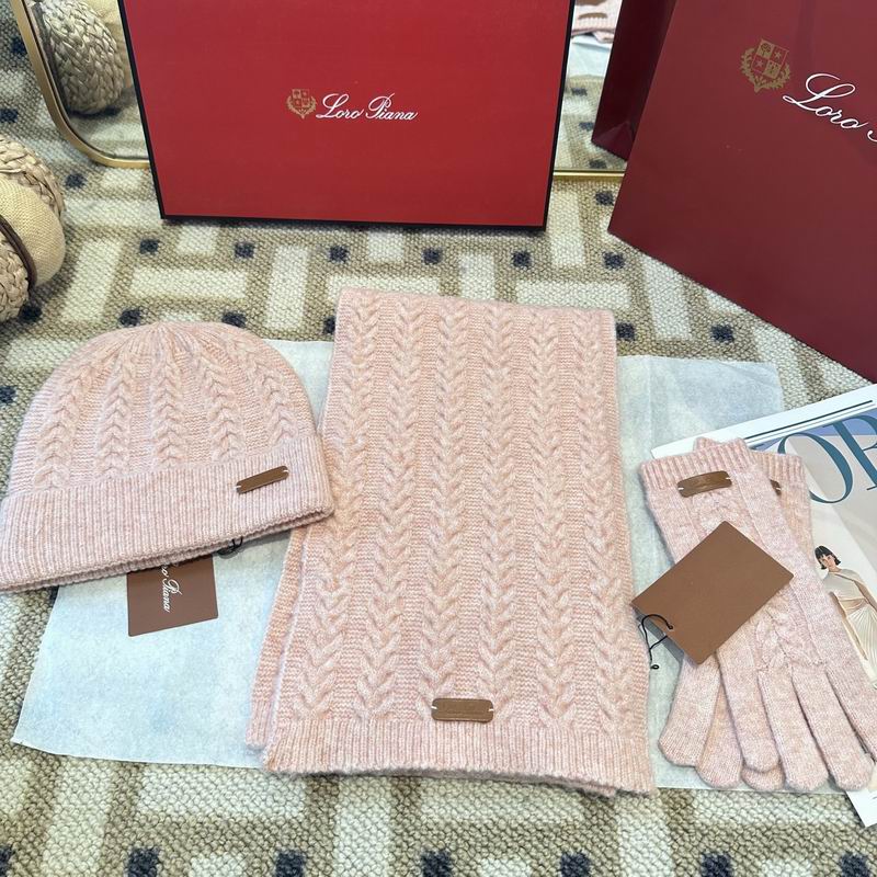 Loro Piana scarf hat gloves (332)