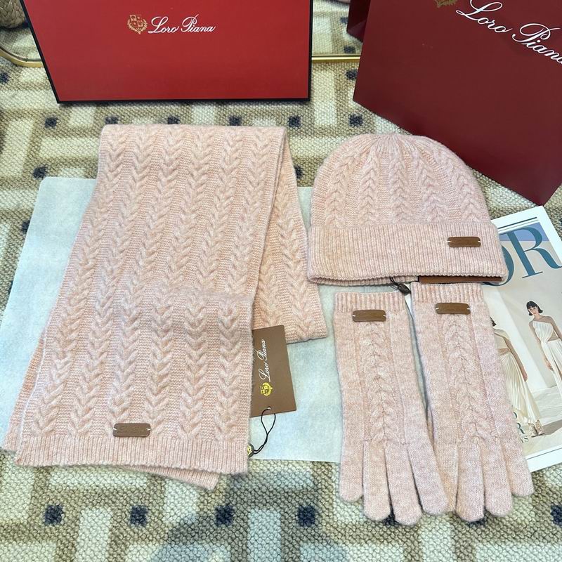 Loro Piana scarf hat gloves (338)