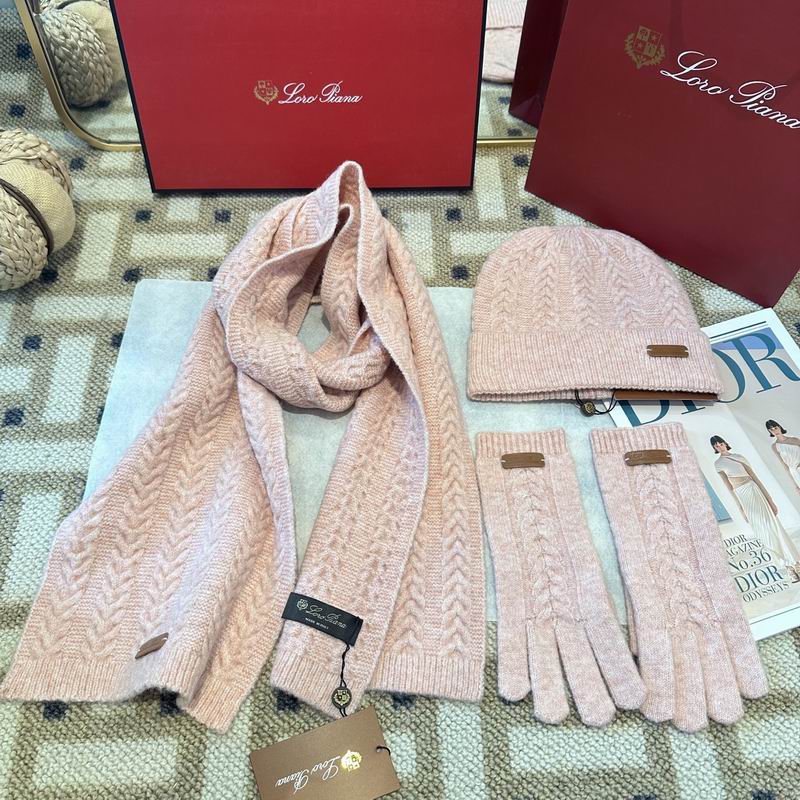 Loro Piana scarf hat gloves (339)