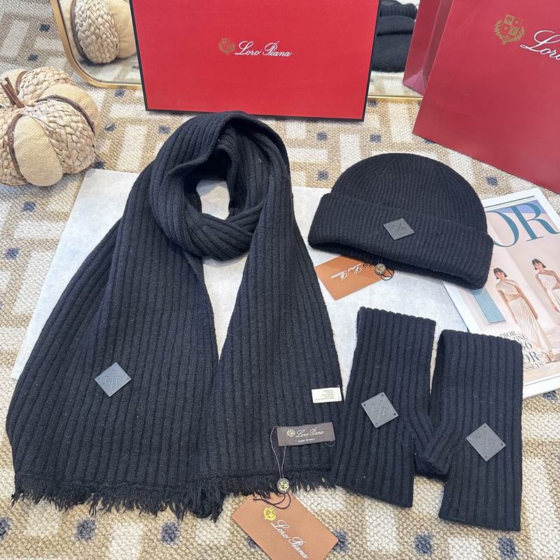 Loro Piana scarf hat gloves (349)