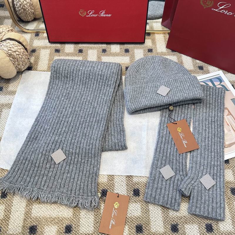 Loro Piana scarf hat gloves (357)