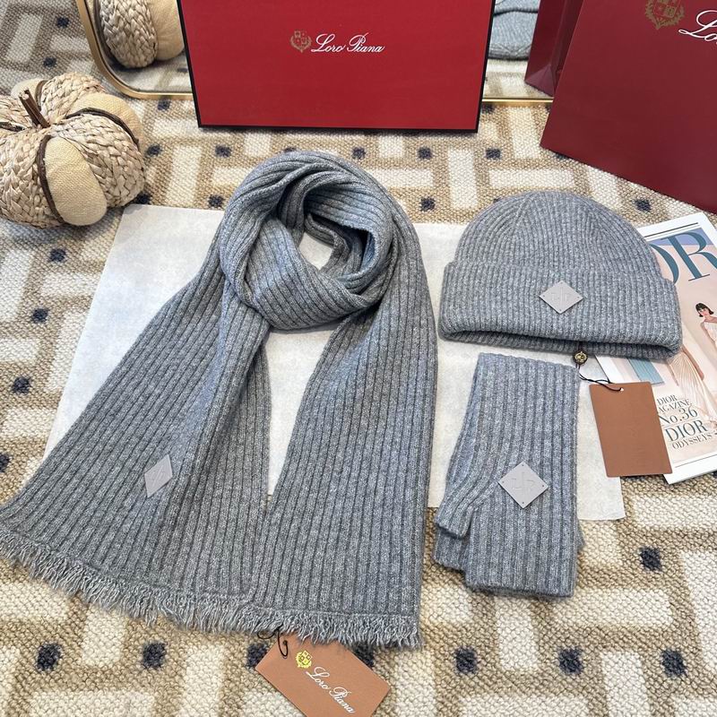 Loro Piana scarf hat gloves (358)