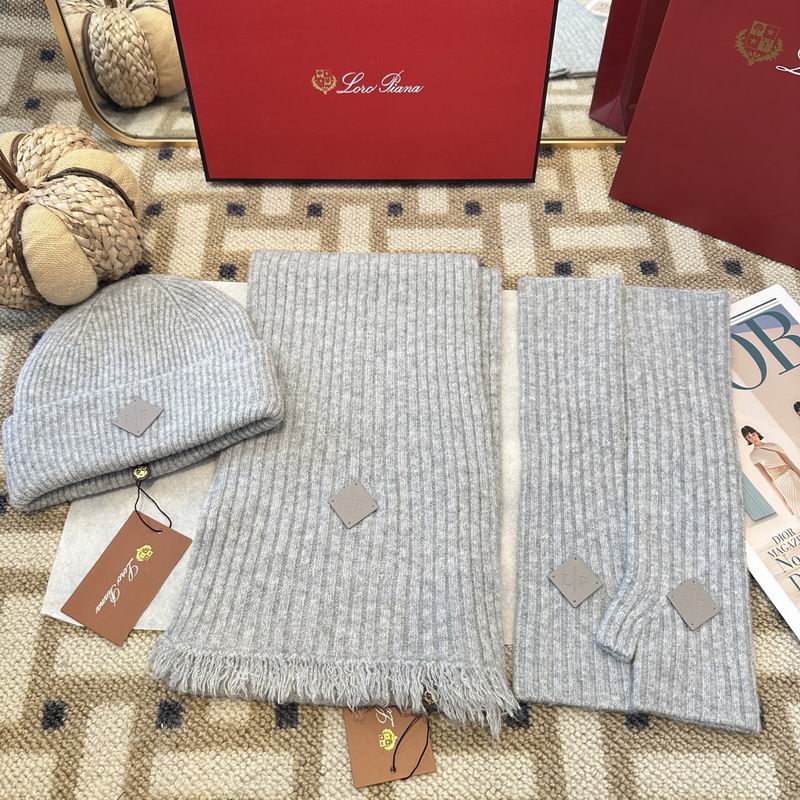 Loro Piana scarf hat gloves (361)