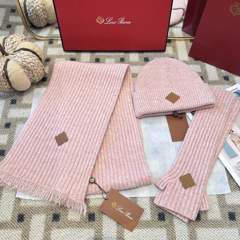 Loro Piana scarf hat gloves (376)