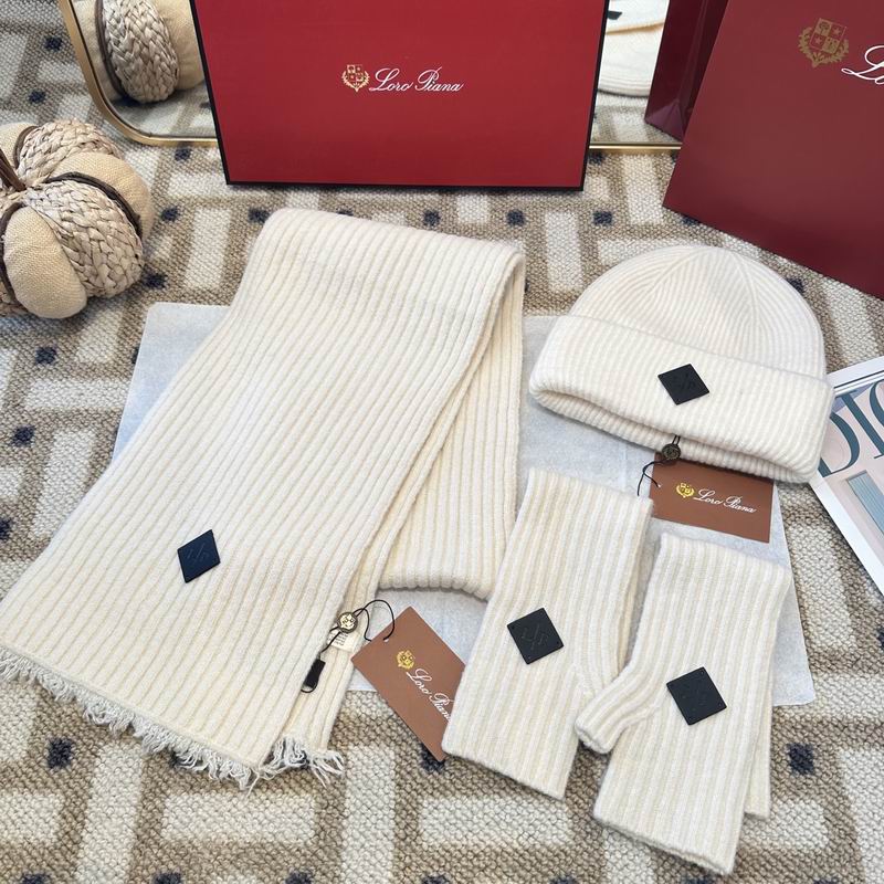 Loro Piana scarf hat gloves (386)