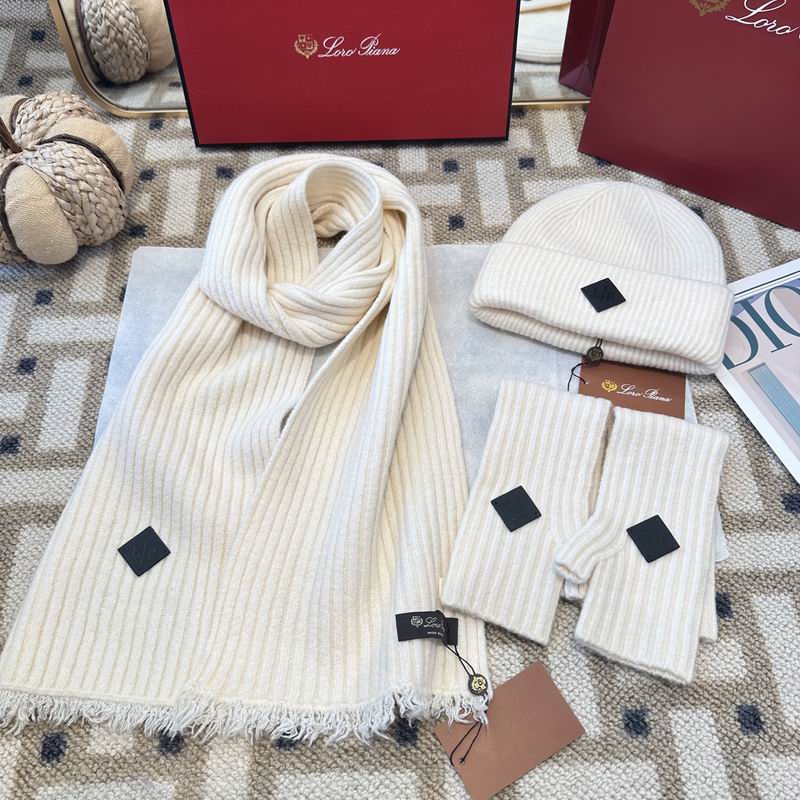 Loro Piana scarf hat gloves (387)