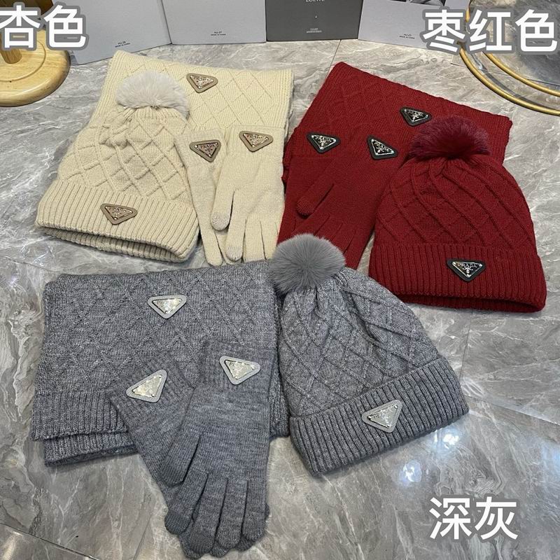Prada Scarf Hat Gloves hm (36)