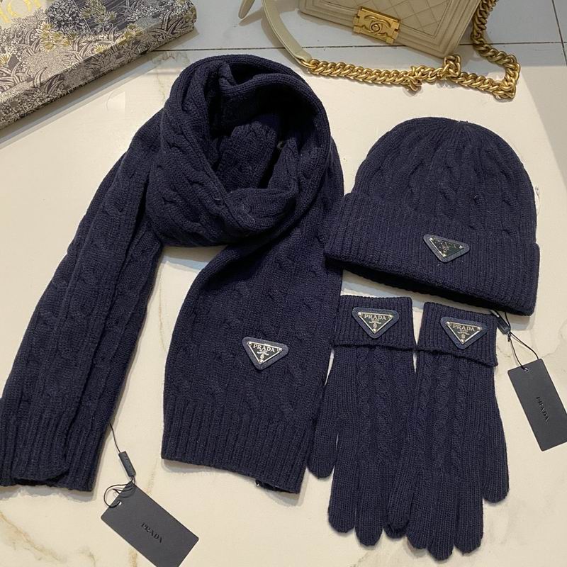 Prada Scarf Hat Gloves hm (38)